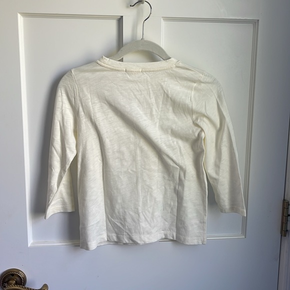 Crewcuts girls long sleeve shirt with bow - color: off white, gold bow- size :10 - Picture 5 of 5
